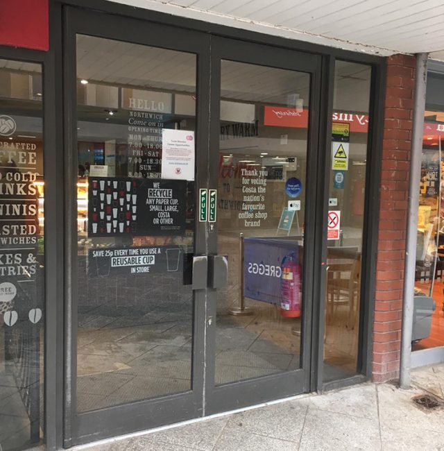 Costa Coffe – Northwich – Door Maintenance